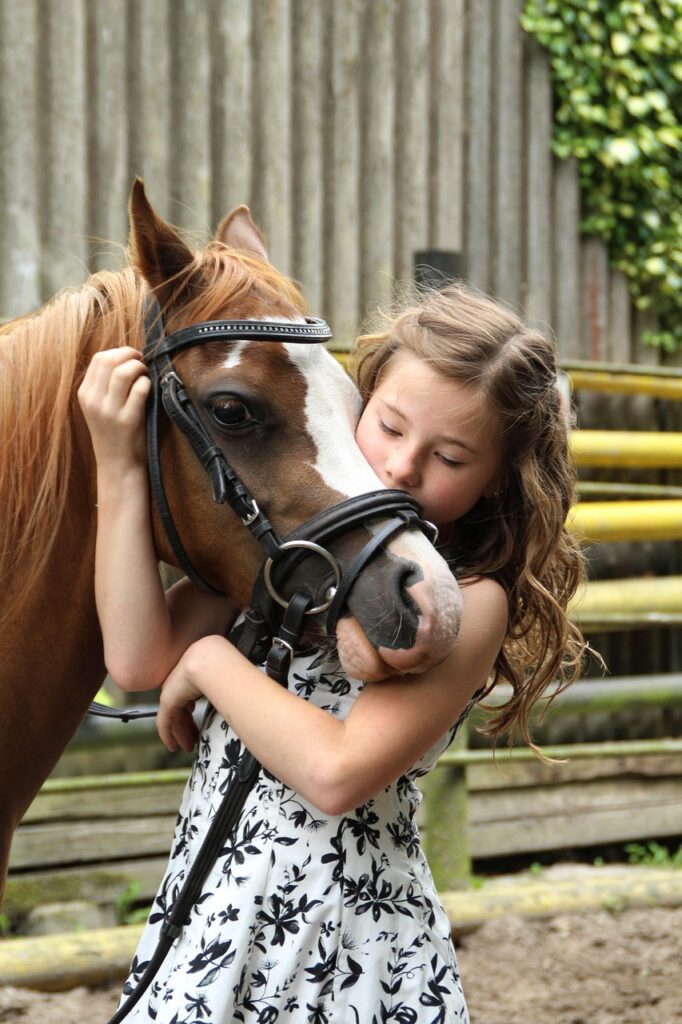 pony, girl, horse, child, animal, hobby, cute, coupling, horse riding, summer, nature, pony riding, love for animals